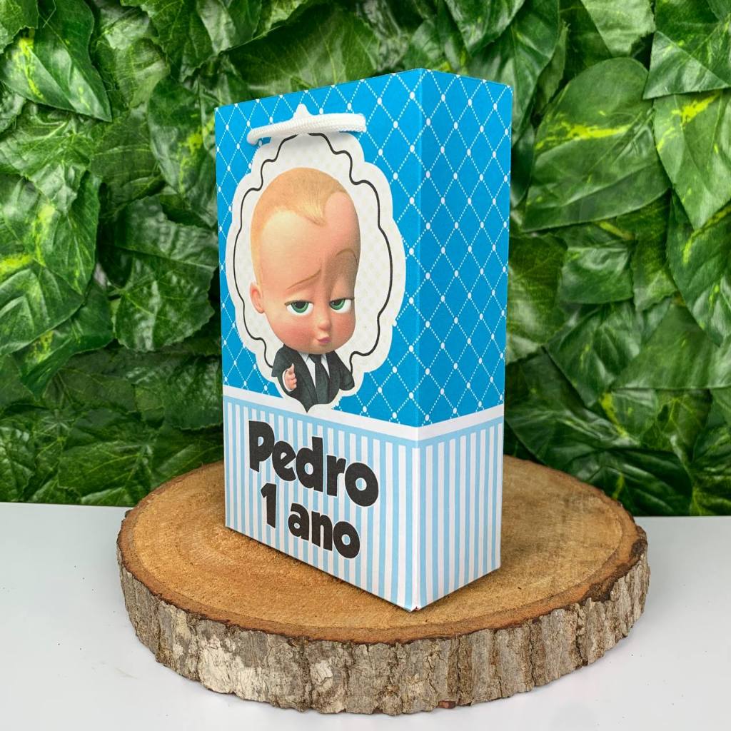 Sacolinha O Poderoso Chefinho Lembrancinha para Festa Infantil Personalizada