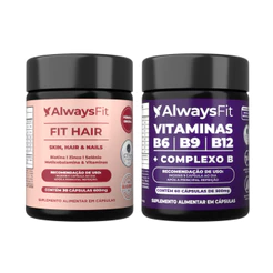 Kit FitHair + Complexo B da Alwaysfit - 90 Capsulas