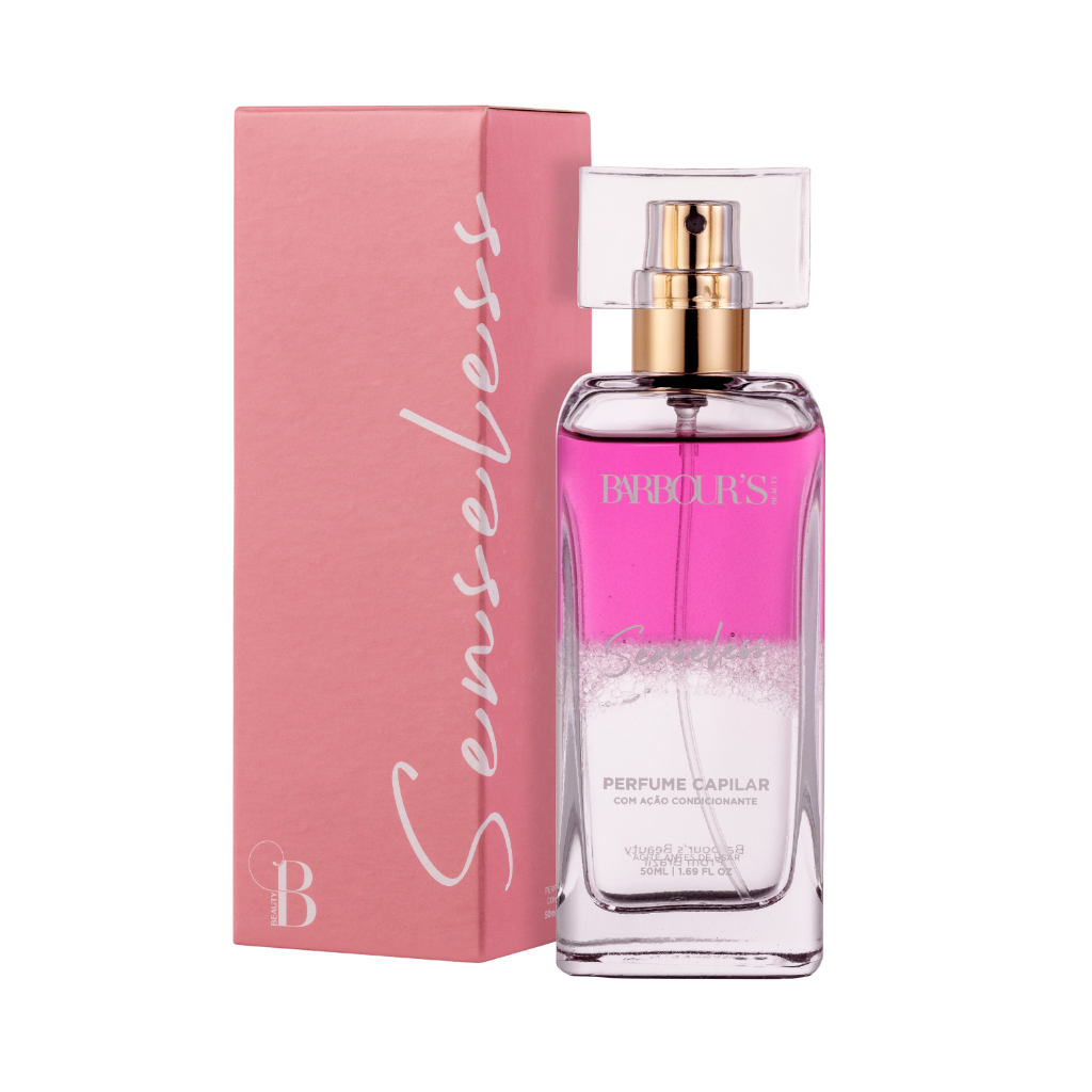 Perfume Capilar Senseless Barbours 50ml bifásico Condicionante Finalizador Leave-in Proteção Térmica
