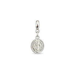 Berloque charm modelo medalha São Bento presente luxo joia pingente