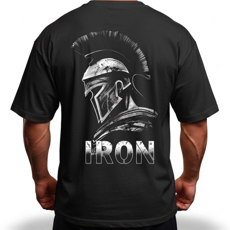Camiseta Oversized Musculação Guerreiro Spartano Grande Algodão Streetwear Treino Academia