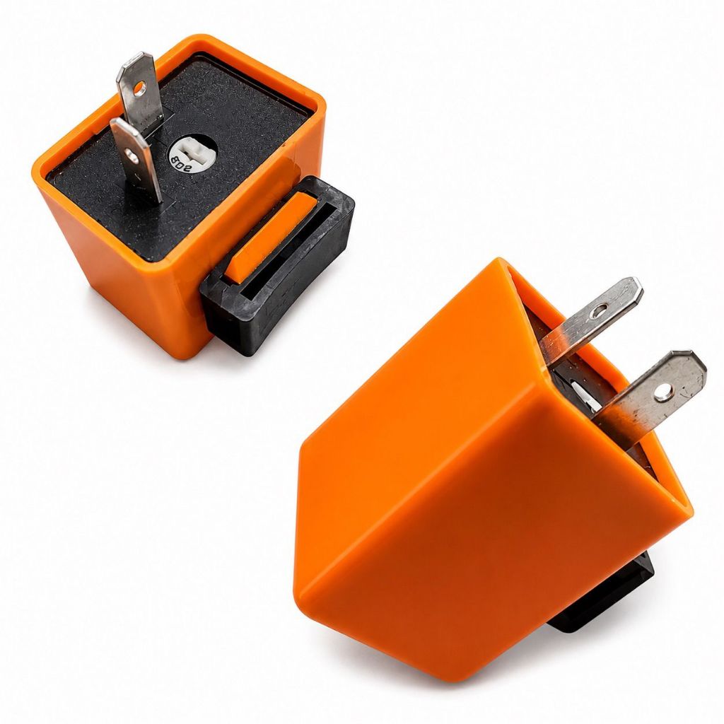 RELE PISCA SETA LED MOTO COM REGULAGEM DE VELOCIDADE UNIVERSAL 2 PINOS