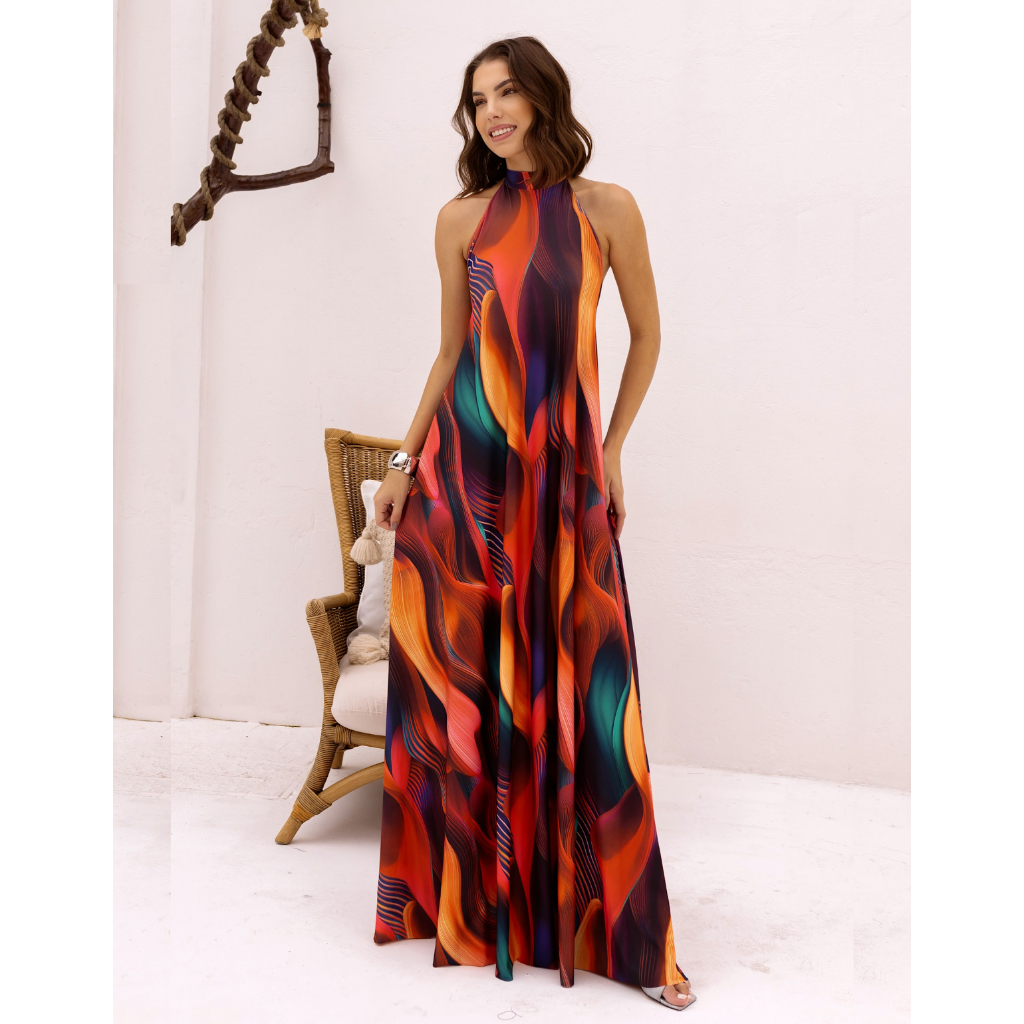 Vestido longo Frente Unica Costa Nua