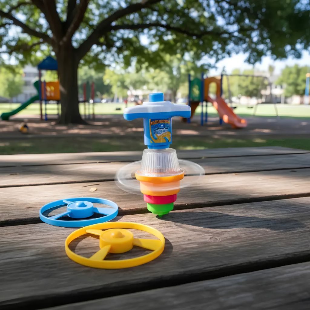 Lançador Disco Gira Pião Divertido Prenda Junina Lançar Disco Brinquedos Infantil Crianças Toymix