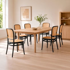 Kit 6 Cadeiras Roma em Polipropileno para Sala de Jantar e Cozinha Design Moderno Preta Suporta até 120kg
