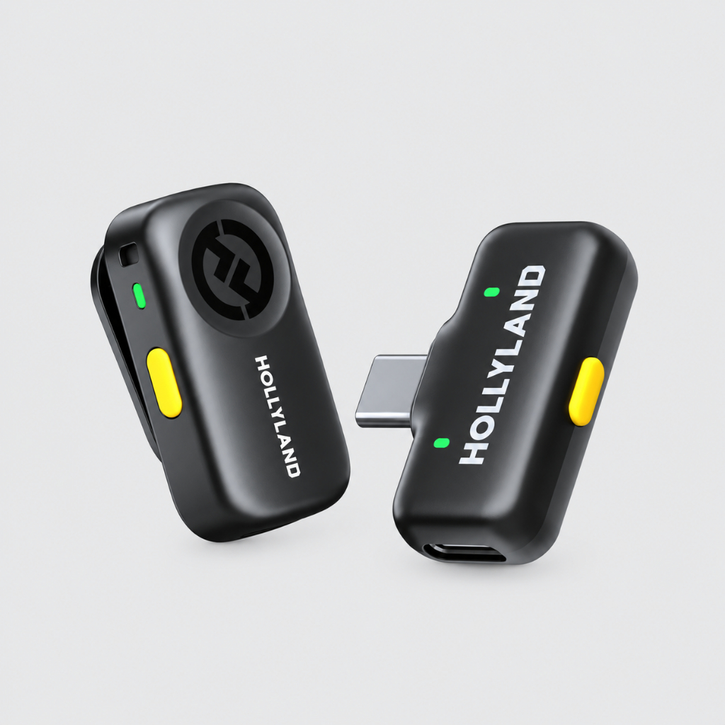 Hollyland LARK A2 Solo Microfone de Lapela USB-C Alcance de 200m