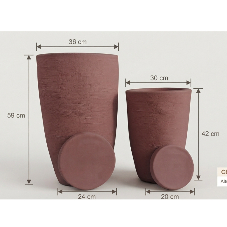 Vaso para Plantas Em Polietileno com Prato Durável Resistente Disponível em 2 Tamanhos ou kit