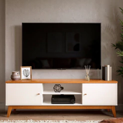 Rack para Tv até 75 Polegadas 2 Portas Itália 180cm ViaNossa