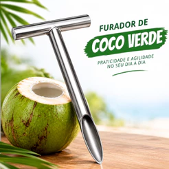 Abridor Furador De Coco Profissional Aço Inox 304 Não Enferruja