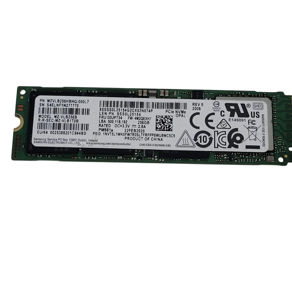 Ssd Nvme Samsung 256gb Pcie G3 X4 Mz-vlb256b (ML472)