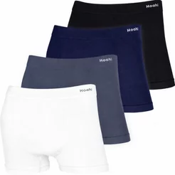 Kit 4 Cuecas Boxer Hoahi Algodão Sem Costura Box Respirável Modelagem Anatômica Masculina Cotton