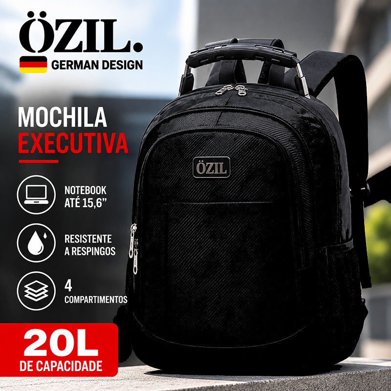 Mochila Masculina Executiva Notebook Alça Cabo Aço Reforçada