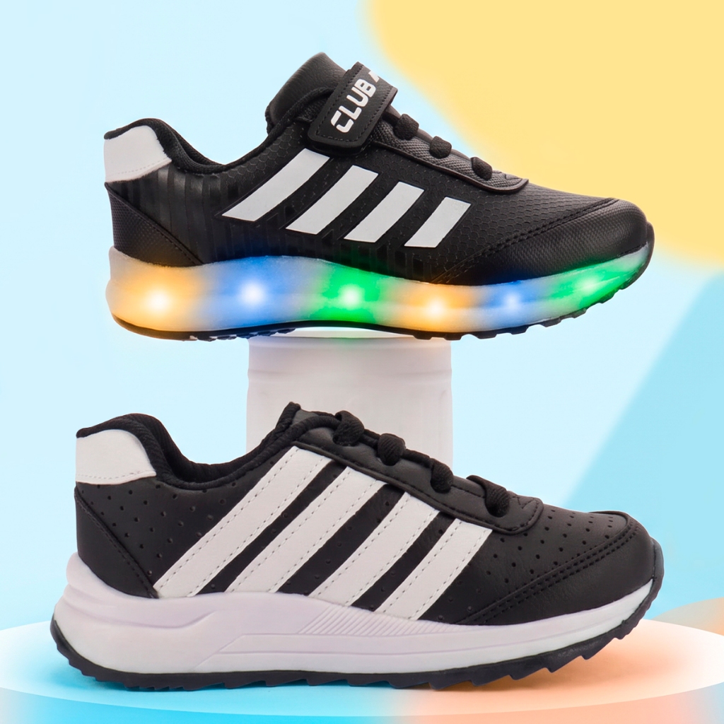 Kit 2 Tenis Infantil Menino Tenis Infantil Masculino Led Menino Pisca Luz Sapato infantil Masculino