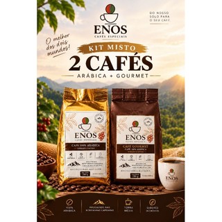 Kit Misto 2 Cafés Enos Especiais 250g | 1 Café Gourmet + 1 Café Arábica | Torrado e Moído| Feito nas Montanhas Capixabas