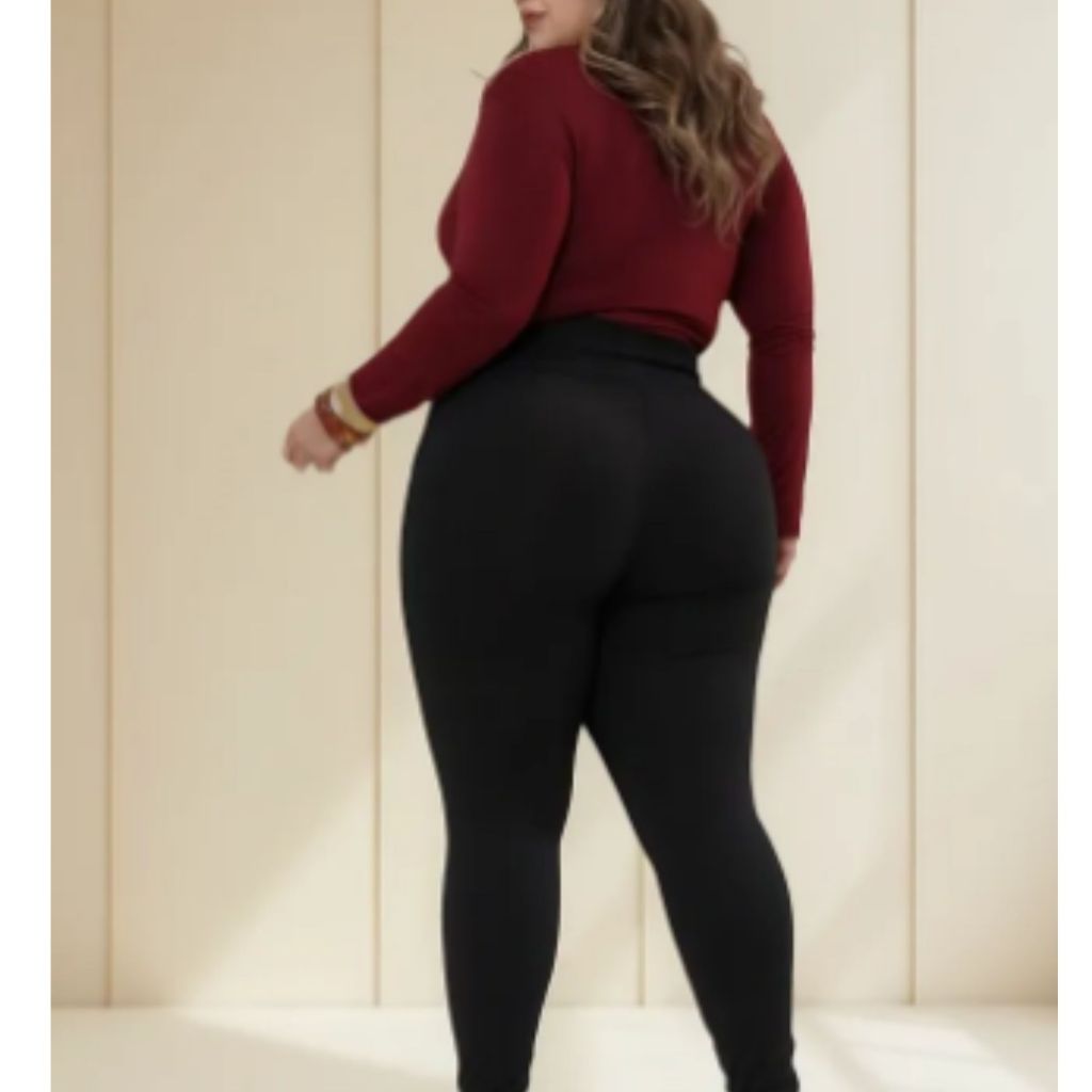 Calça Bumbum Gigante Preta Grossa Legging Modeladora Empina Bumbum Afina Cintura Academia Leg Moda Fitness Musculação