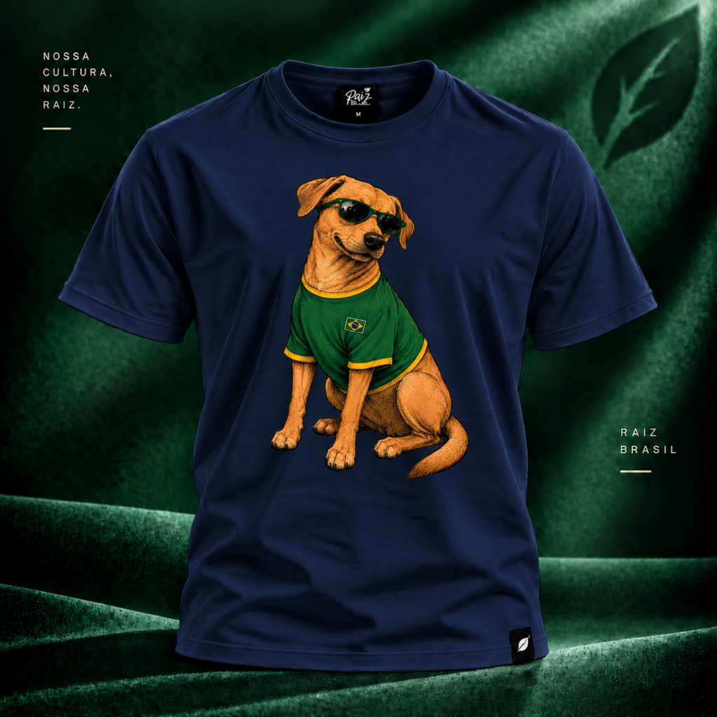 Camiseta Cachorro Brasileiro Brasil Caramelo Dog Vira Lata Estampa Algodão — imagem 2 de 2