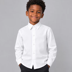 Camisa Social Infantil Manga Longa Clássica — 100% ALGODÃO