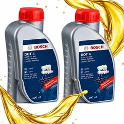 Kit 2 Fluído Óleo De Freio Bosch Dot 4 500ml Original