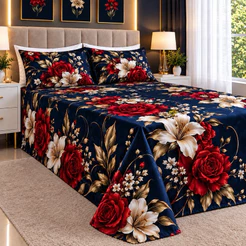 Jogo de Cama Casal Queen 900 Fios Algodão Premium 2.50x2.30 Com 2 Fronhas Cobre Leito Premium