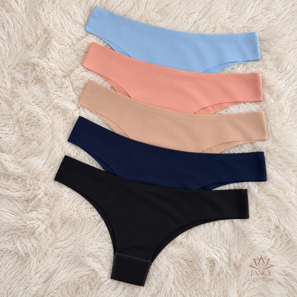 Kit 5 Calcinhas Sem costura Tanga corte a Laser Não Marca na Roupa Invisível Academia Justo Conforto