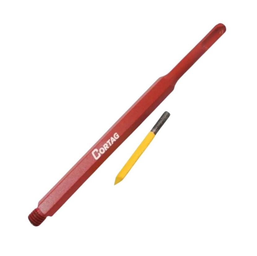Haste Encaixe SDS Plus 200mm E Pino Guia De Centro Cortag Para Serra Copo Diamantada Martelete Alvenaria Ar Condicionado