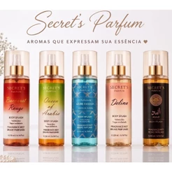 Body Splash Secret's Parfum 200ml - Fragrância Marcante, Elegante, Alta Fixação + Brinde