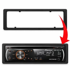Moldura Acabamento Aro Rádio Pioneer 1 Din 2010 Preta 1280 2250 2280