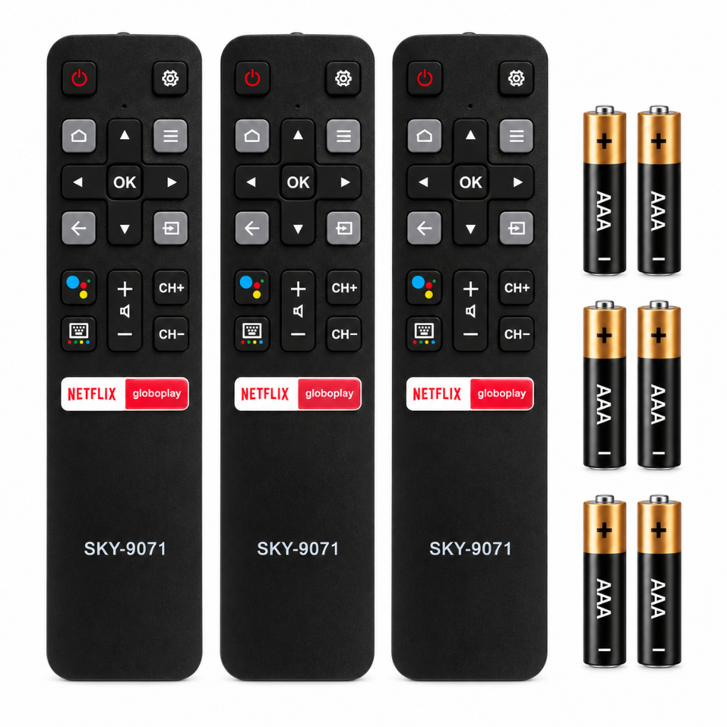 KIT Controle para Tv TCL Compatível com Smart Tv TCL