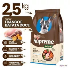 Ração 2,5kg Quatree Supreme Frango Batata Doce Cães Adultos Raças Pequenas