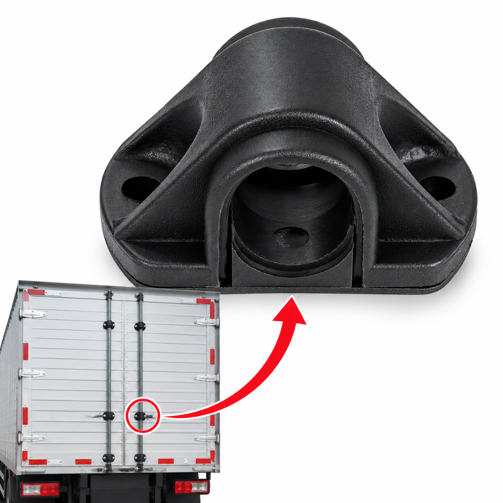 Mancal Abraçadeira Porta Bau Furgão Carreta Tubo Varão 27mm Modelo Facchini