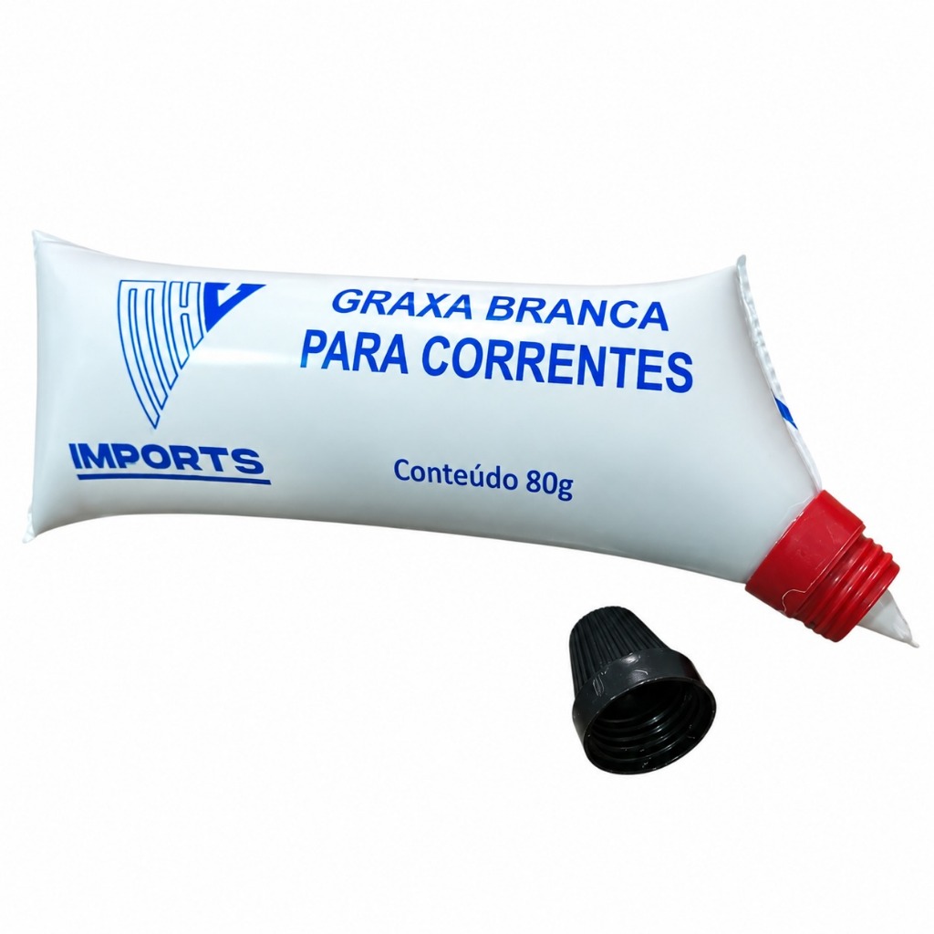 Kit 10x Graxa Lubrificante Para Corrente De Transmissão Branca 80g — imagem 2 de 2