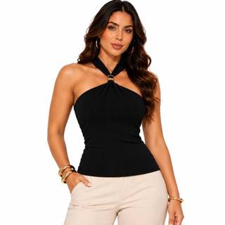 Blusa Feminina Frente Única Com Fivela Elegante