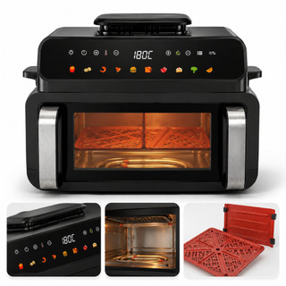 Fritadeira Air Fryer Philco PAF11C 11L Preto 110V Visor Glass 10 Funções Dupla Resistência