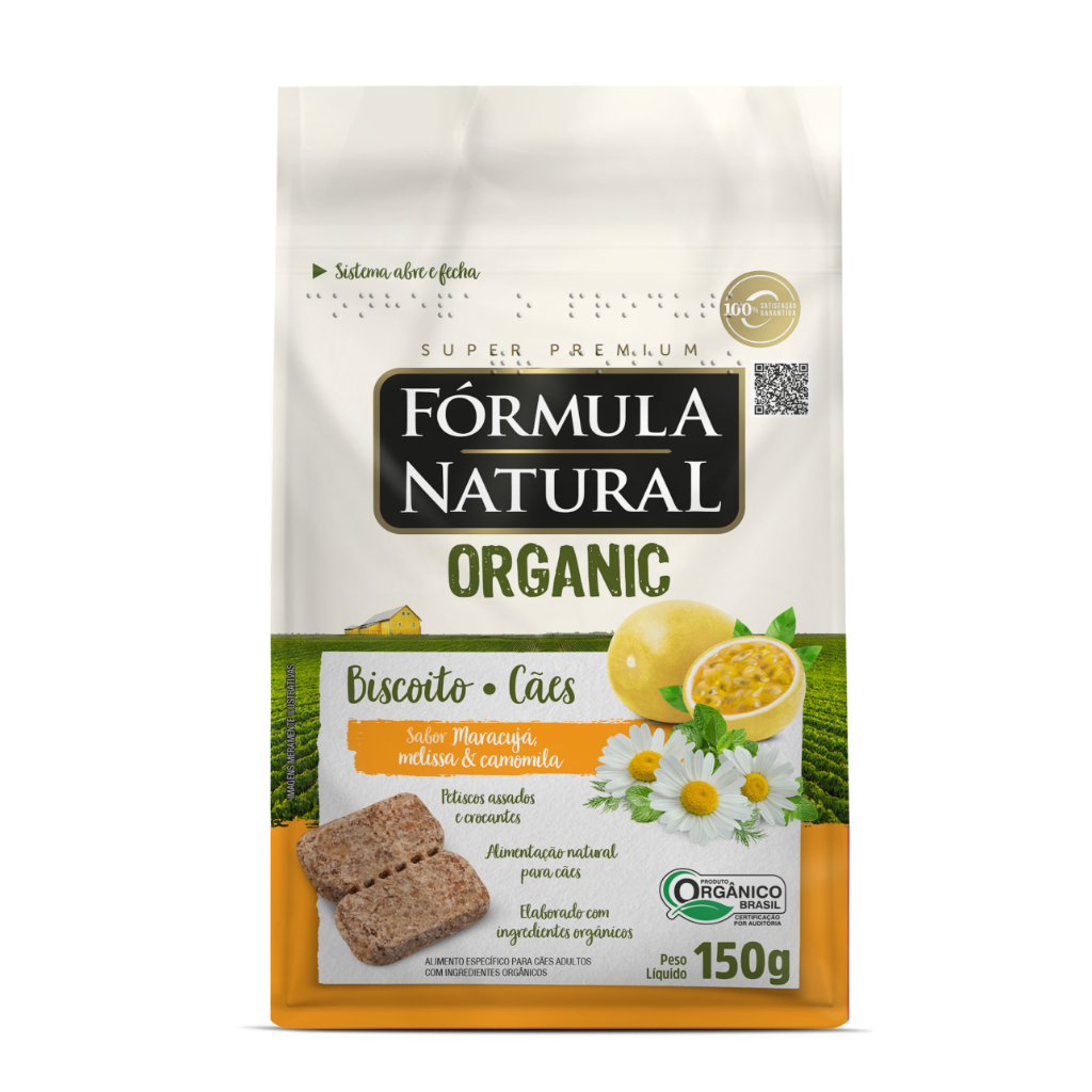 Biscoito Para Cães Fórmula Natural Organic Maracujá, Melissa e Camomila - 150g