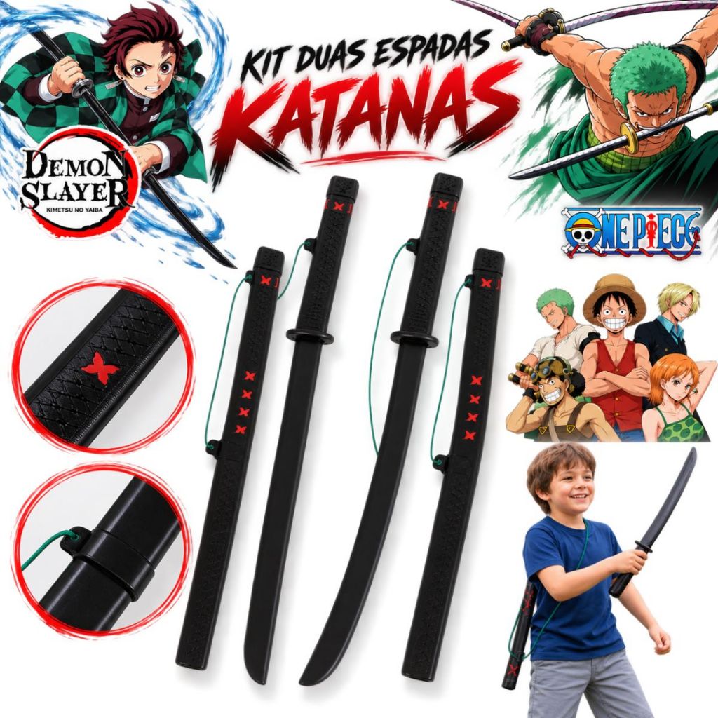 Espada De Brinquedo Ninja Samurai Infantil + Bainha C/ Corda