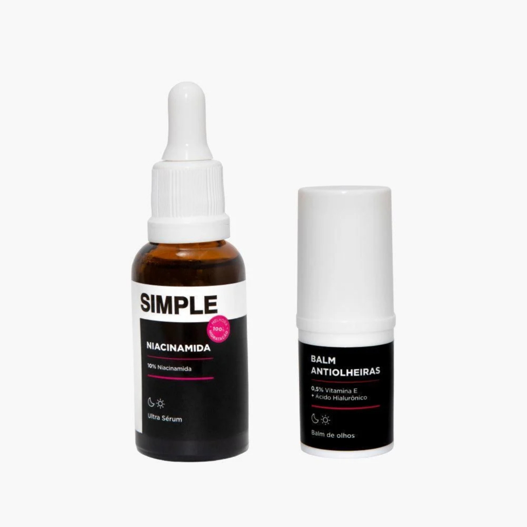 Kit Sérum Niacinamida + Balm Antiolheiras Simple Organic