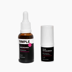 Kit Sérum Niacinamida + Balm Antiolheiras Simple Organic