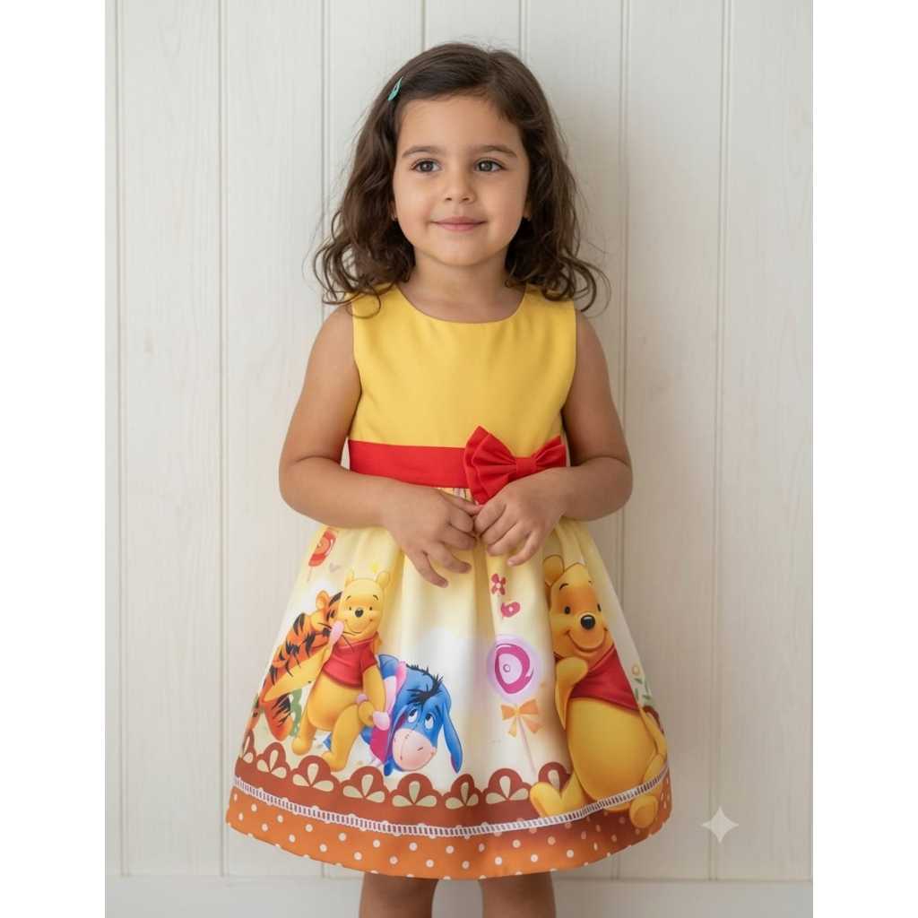 Vestido Ursinho Pooh Festa Infantil
