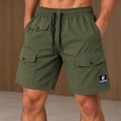 Bermuda Masculina Spandex com Elastano 3 Bolsos Frontais 2 Laterais Leve Respiravel Confortavel para Uso Diario
