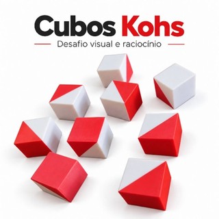 Teste Cubo Kohs Wisc, Wais E Wasi Raciocínio Lógico, jogo. Presente, Educação - Kit com 9 peças