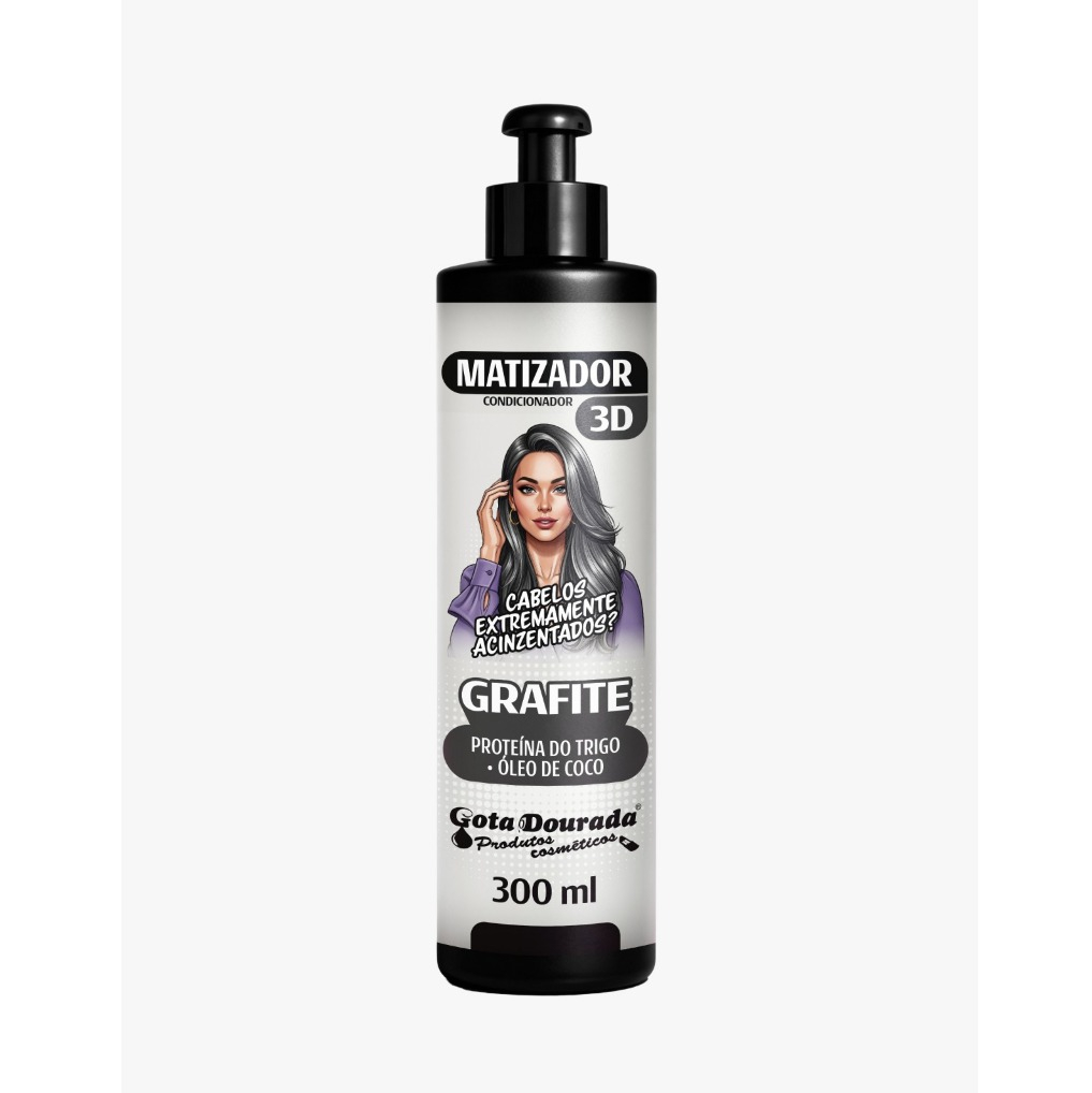 Matizador Condicionador 3D Grafite Gota Dourada 300 ml