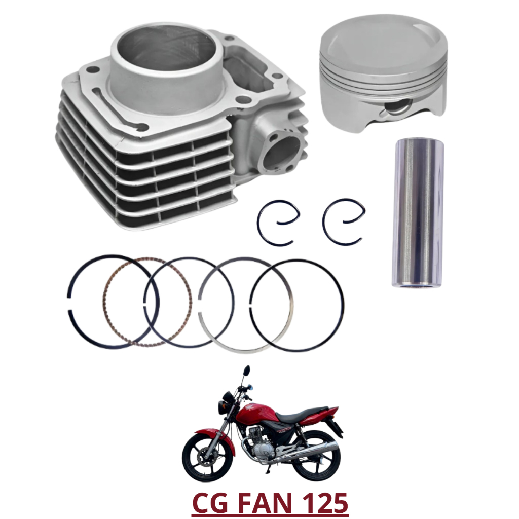 Kit Cilindro Motor Cg Fan Titan 125 CARGO 2009 2010 2011 2012 2013 Modelo Original