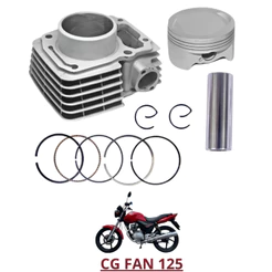 Kit Cilindro Motor Cg Fan Titan 125 CARGO 2009 2010 2011 2012 2013 2014 2015 Modelo Original