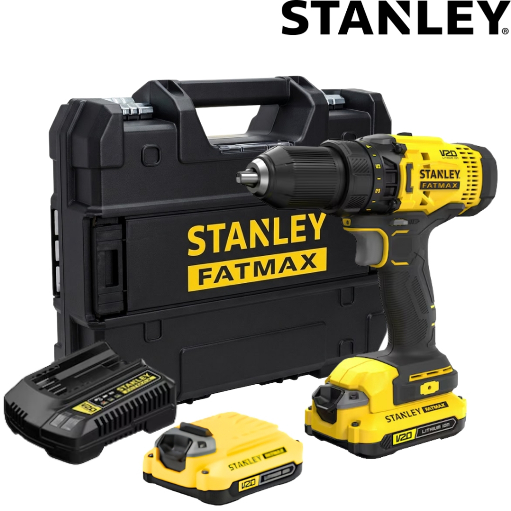 Parafusadeira / Furadeira STANLEY 1/2" 20V Max Íon de Lítio c/ Maleta - SCD700C2K-BR