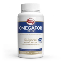 Ômega 3 Omegafor Plus Vitafor 120 Cápsulas 1000mg EPA DHA Selo IFOS
