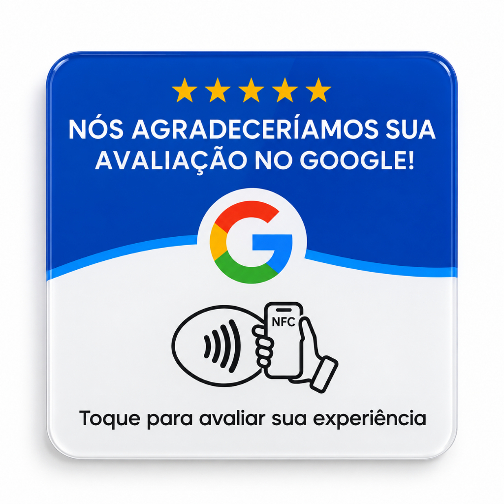 Kit Placas NFC em Acrilico por aproximação - Avaliação Google - Tecnologia NFC — imagem 2 de 2