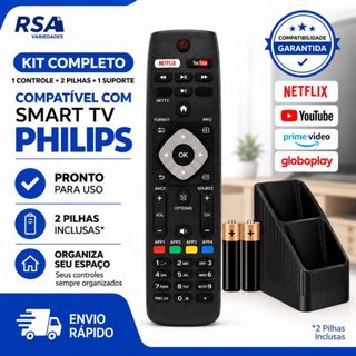 Controle Remoto Philips Controle Smart TV Philips  Controle TV Philips Universal