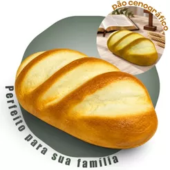Pão Artificial Banha Realista 25cm Decoração Santa Ceia Padaria