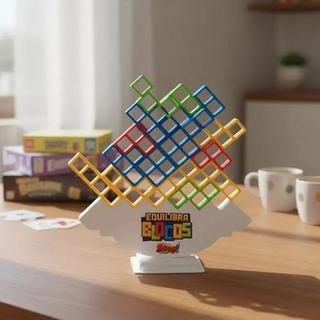 Jogo Tetris Balance torre do equilibrio 3D 22 peças e cards Estratégia