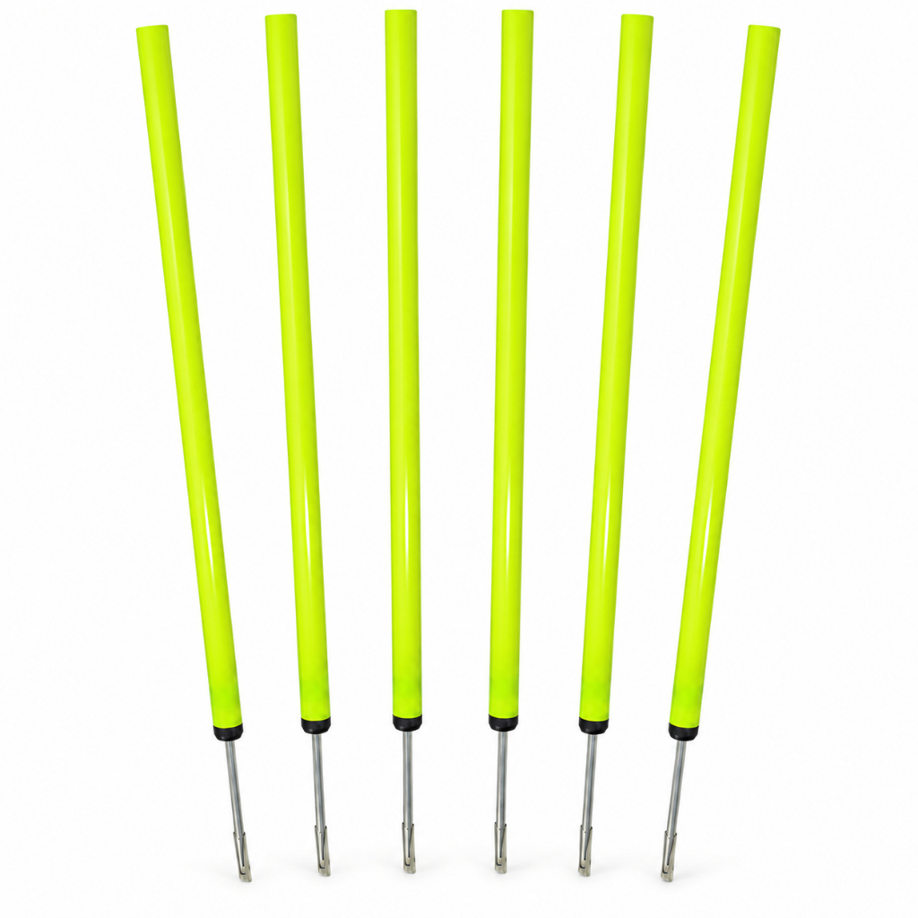 Kit 6 Estacas de Agilidade Ponta de Aço 6 Unidades Treino Funcional Socity Futebol Campo